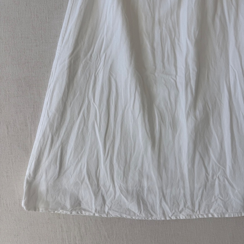 Petal + Pup Midi Skirt Womens XS White Linen Blend Elastic Waist Coastal Chic - Picture 10 of 12